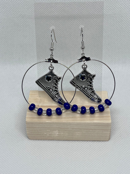 Handmade Chucks & Pearls Earrings